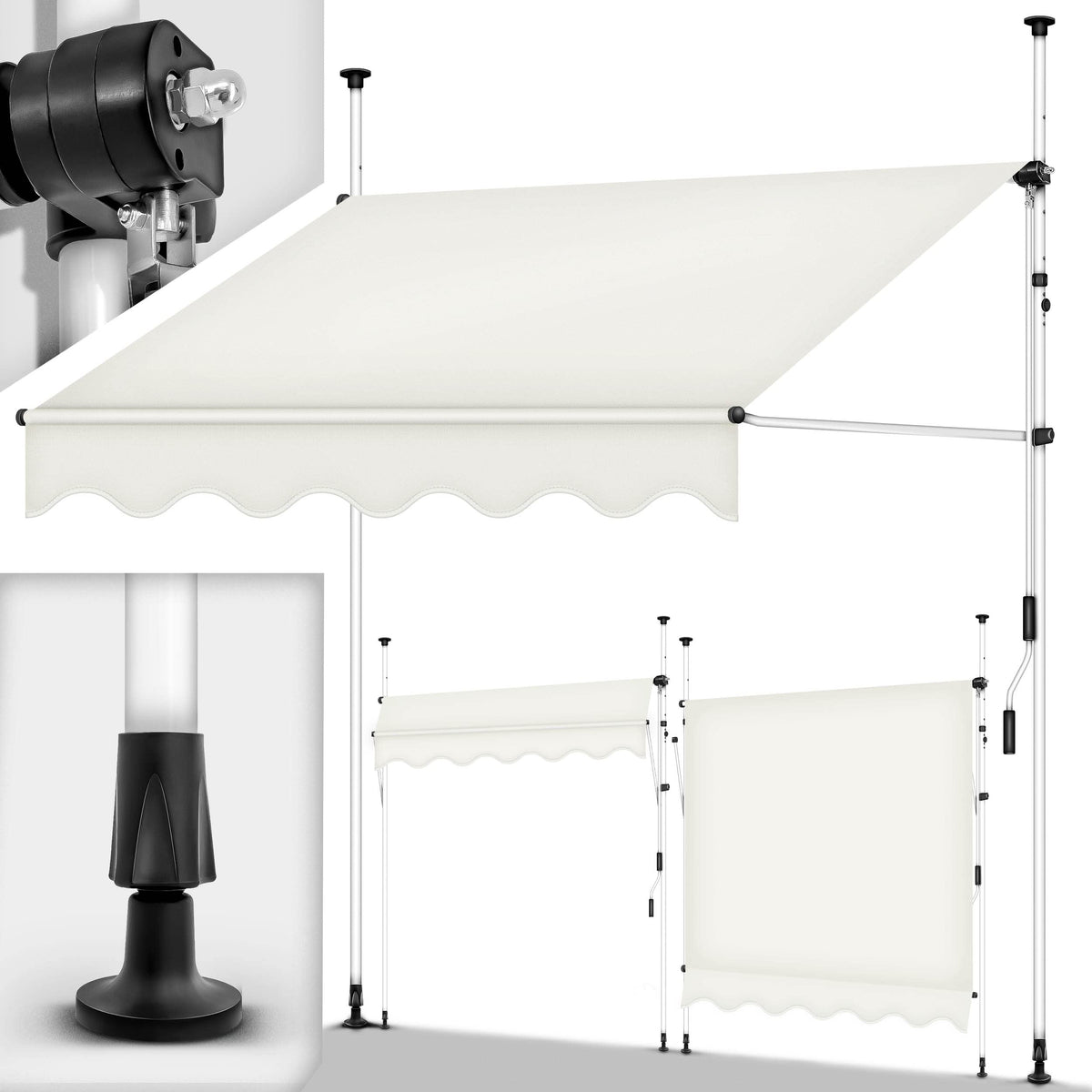 Store banne, Gris pour balcon – vue détaillée 100