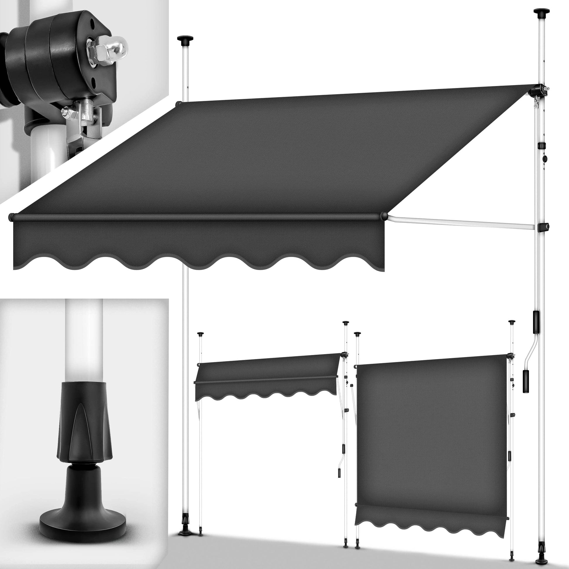Store banne, Gris pour balcon – vue détaillée 101