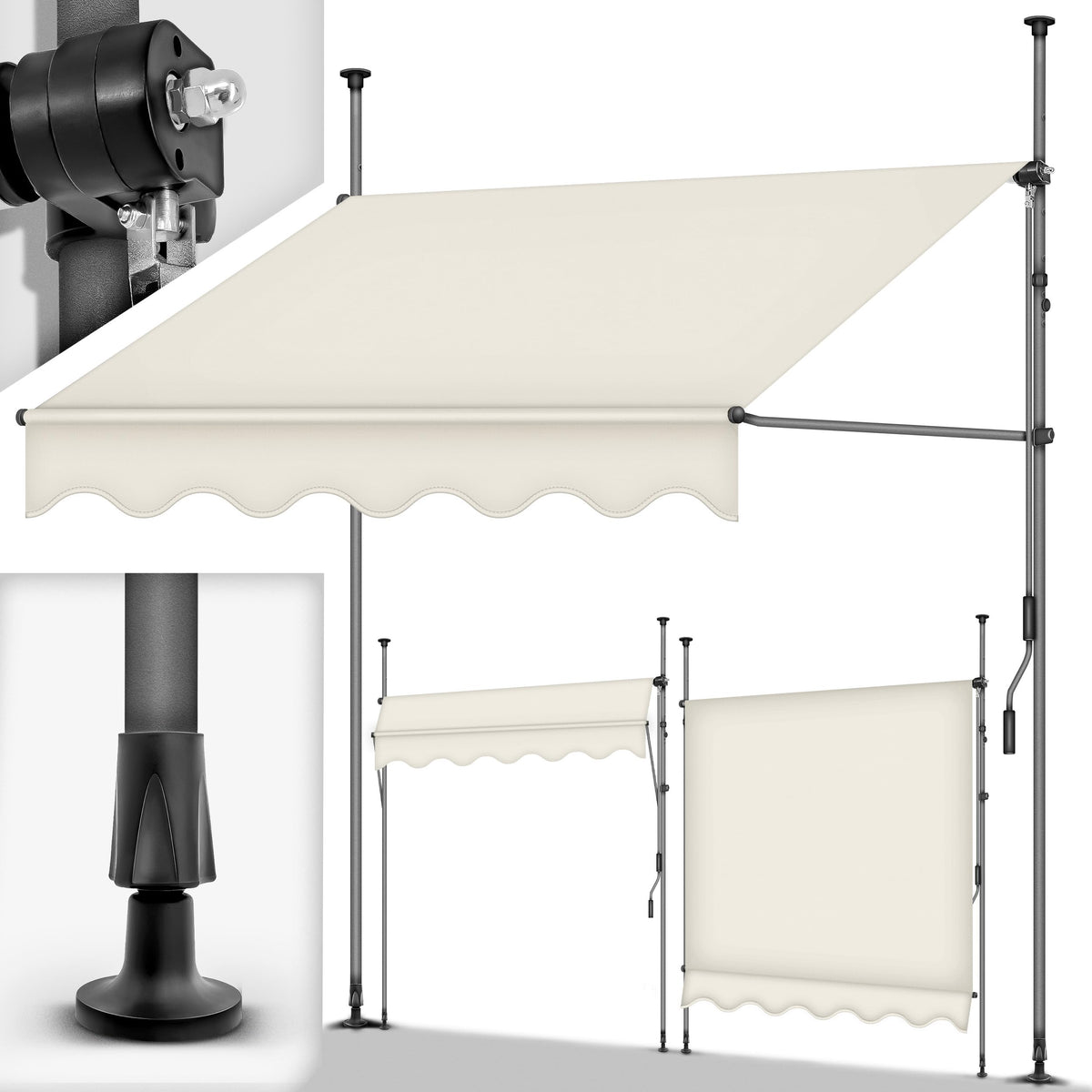 Store banne, Gris pour balcon – vue détaillée 105