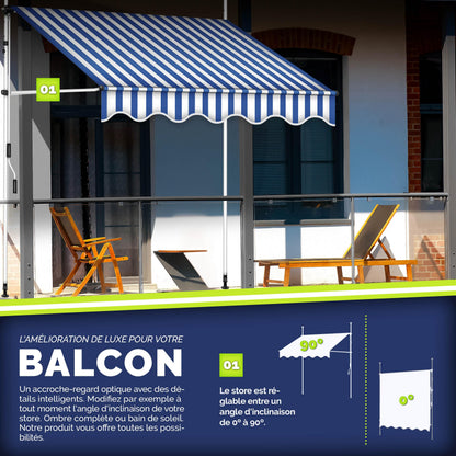 Store banne, Gris pour balcon – vue détaillée 11
