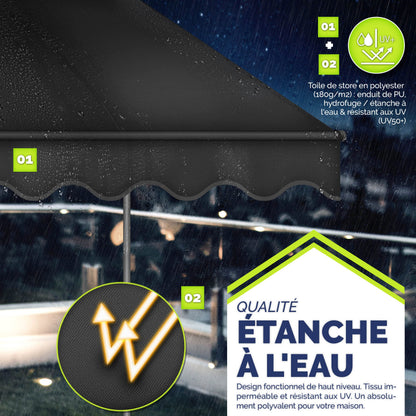 Store banne, Gris pour balcon – vue détaillée 19