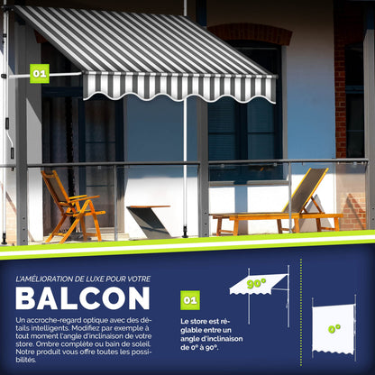 Store banne, Gris pour balcon – vue détaillée 21
