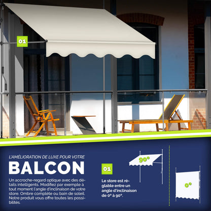 Store banne, Gris pour balcon – vue détaillée 25