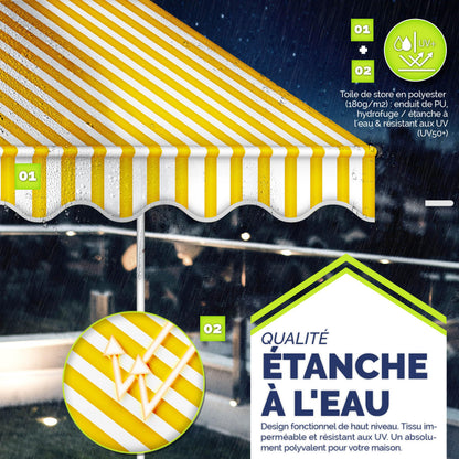 Store banne, Gris pour balcon – vue détaillée 31