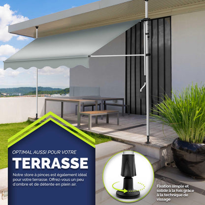 Store banne, Gris pour balcon – vue détaillée 35