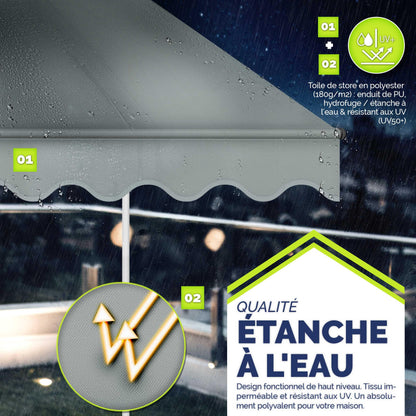 Store banne, Gris pour balcon – vue détaillée 37