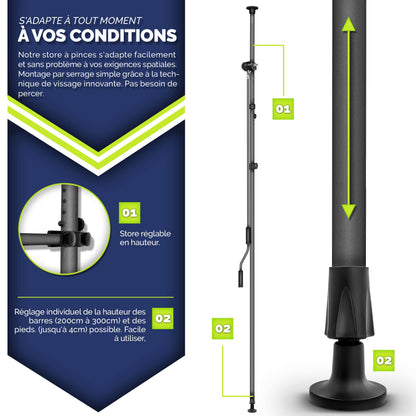 Store banne, Gris pour balcon – vue détaillée 45