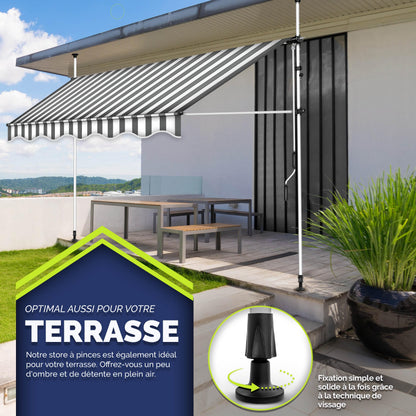 Store banne, Gris pour balcon – vue détaillée 52