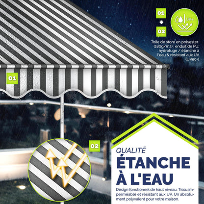 Store banne, Gris pour balcon – vue détaillée 53