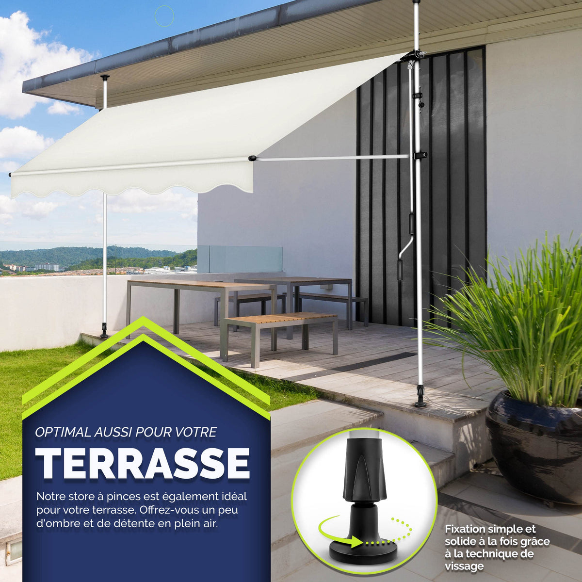 Store banne, Gris pour balcon – vue détaillée 79