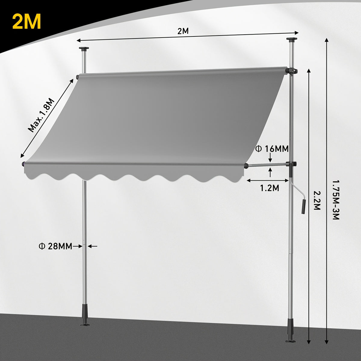Store banne, Gris pour jardin – vue détaillée 10