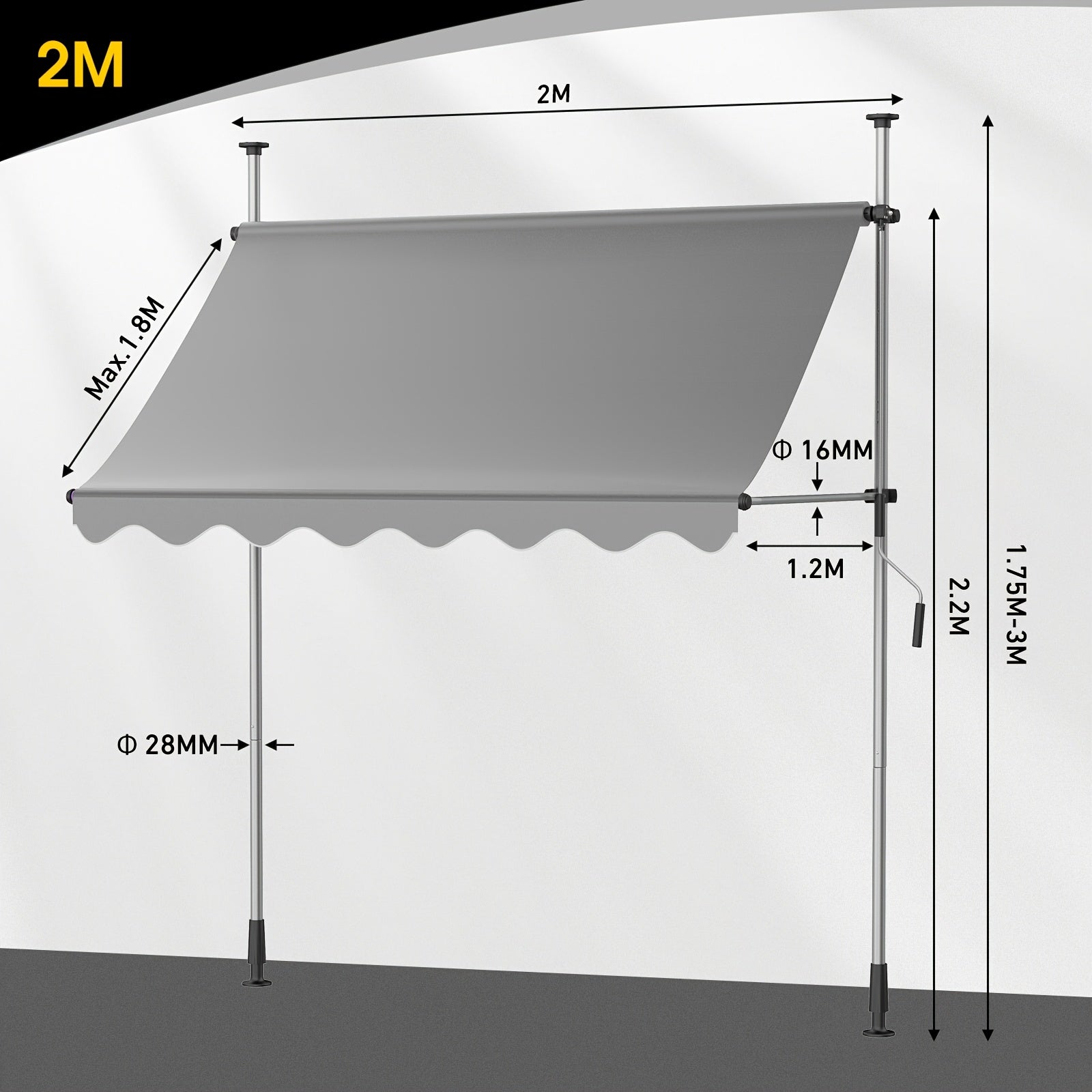 Store banne, Gris pour jardin – vue détaillée 10