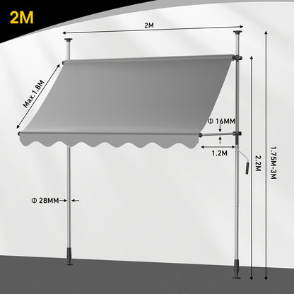 Store banne, Gris pour jardin – vue détaillée 10