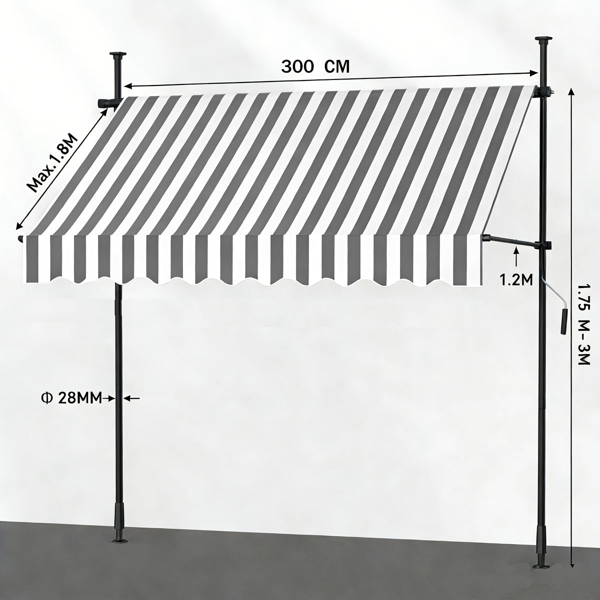 Store banne, Gris pour jardin – vue détaillée 21