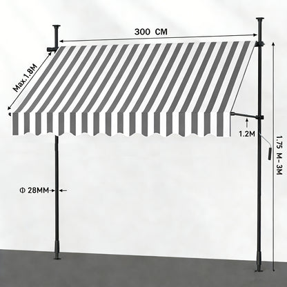 Store banne, Gris pour jardin – vue détaillée 21