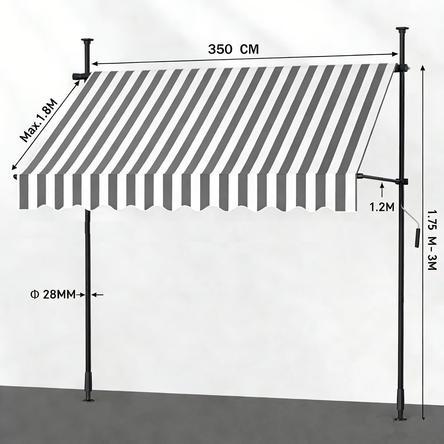 Store banne, Gris pour jardin – vue détaillée 22