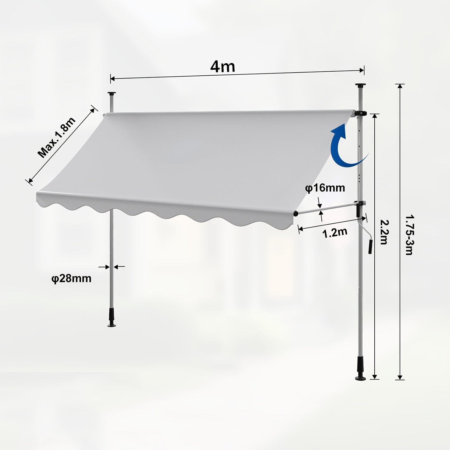 Store banne, Gris pour jardin – vue détaillée 27
