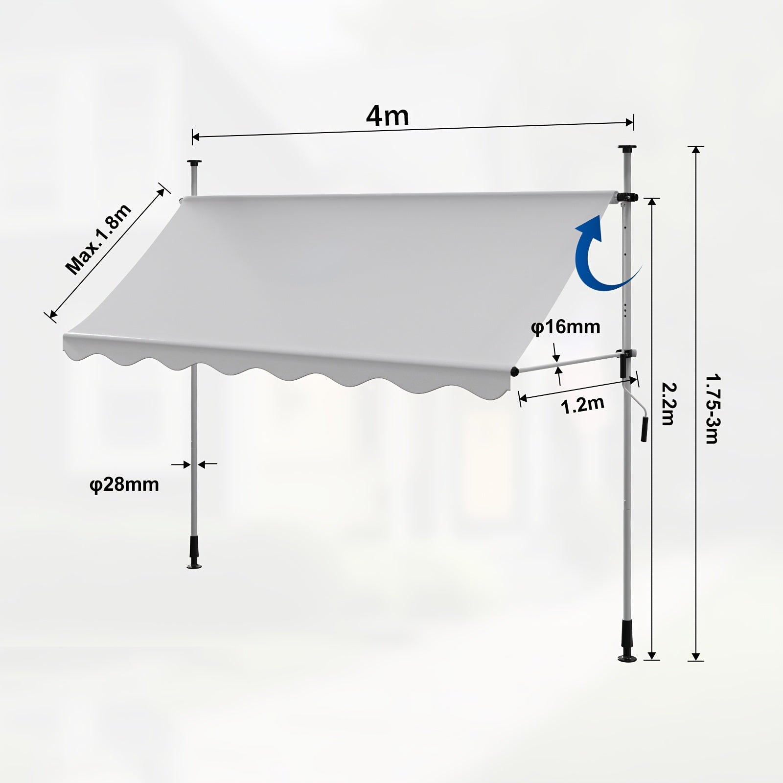 Store banne, Gris pour jardin – vue détaillée 27