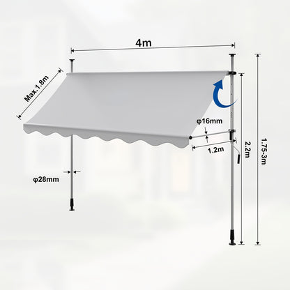 Store banne, Gris pour jardin – vue détaillée 27