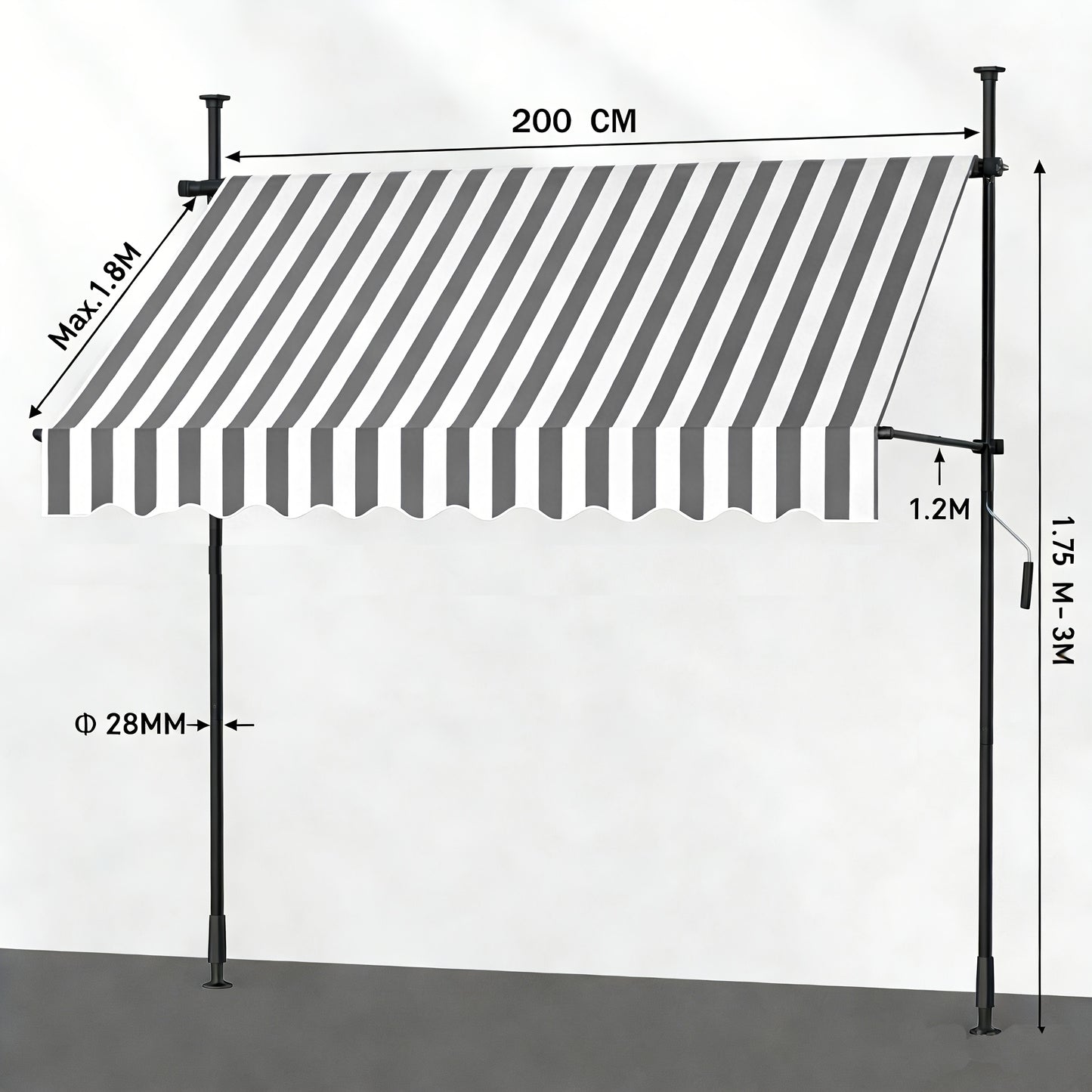 Store banne, Gris pour jardin – vue détaillée 32