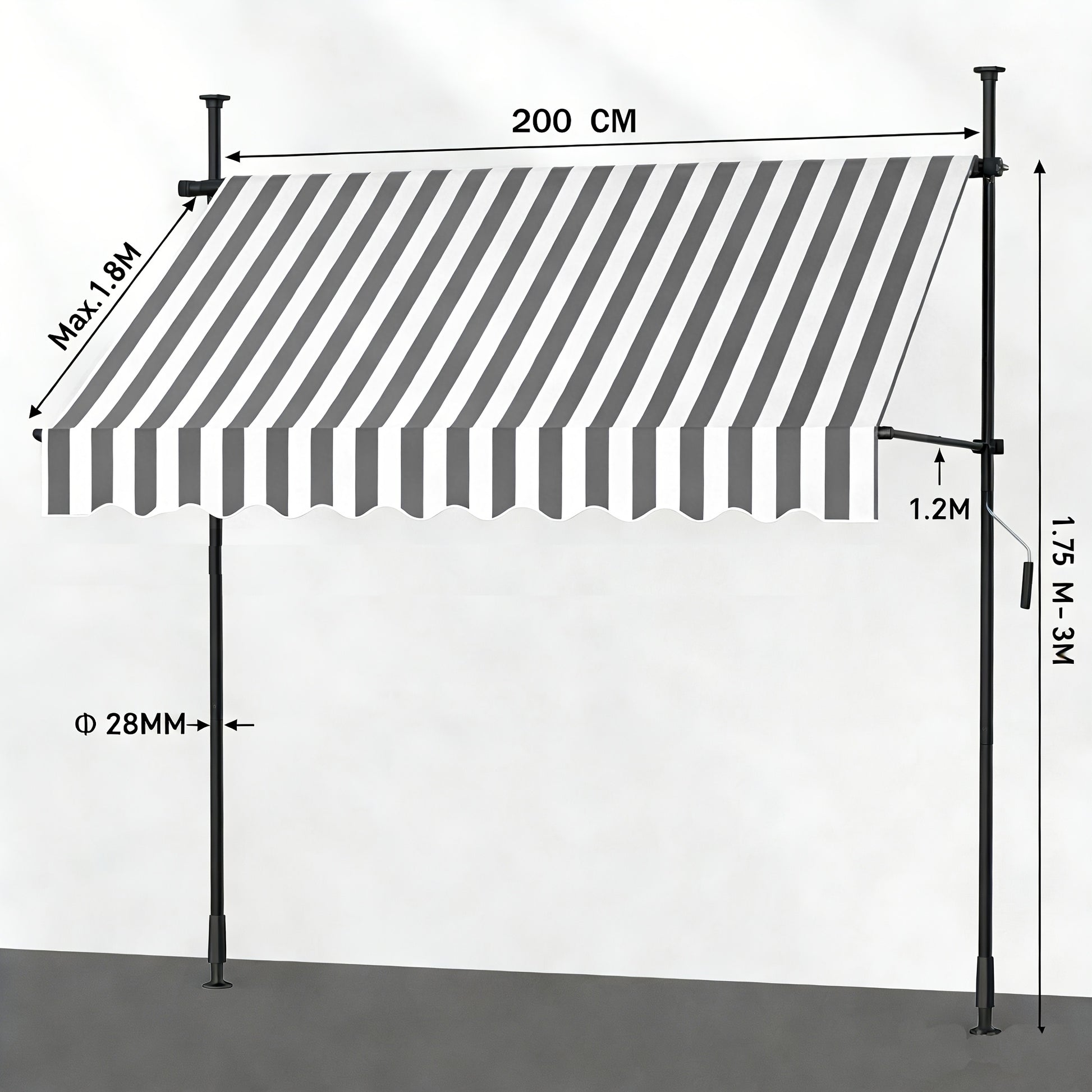 Store banne, Gris pour jardin – vue détaillée 32