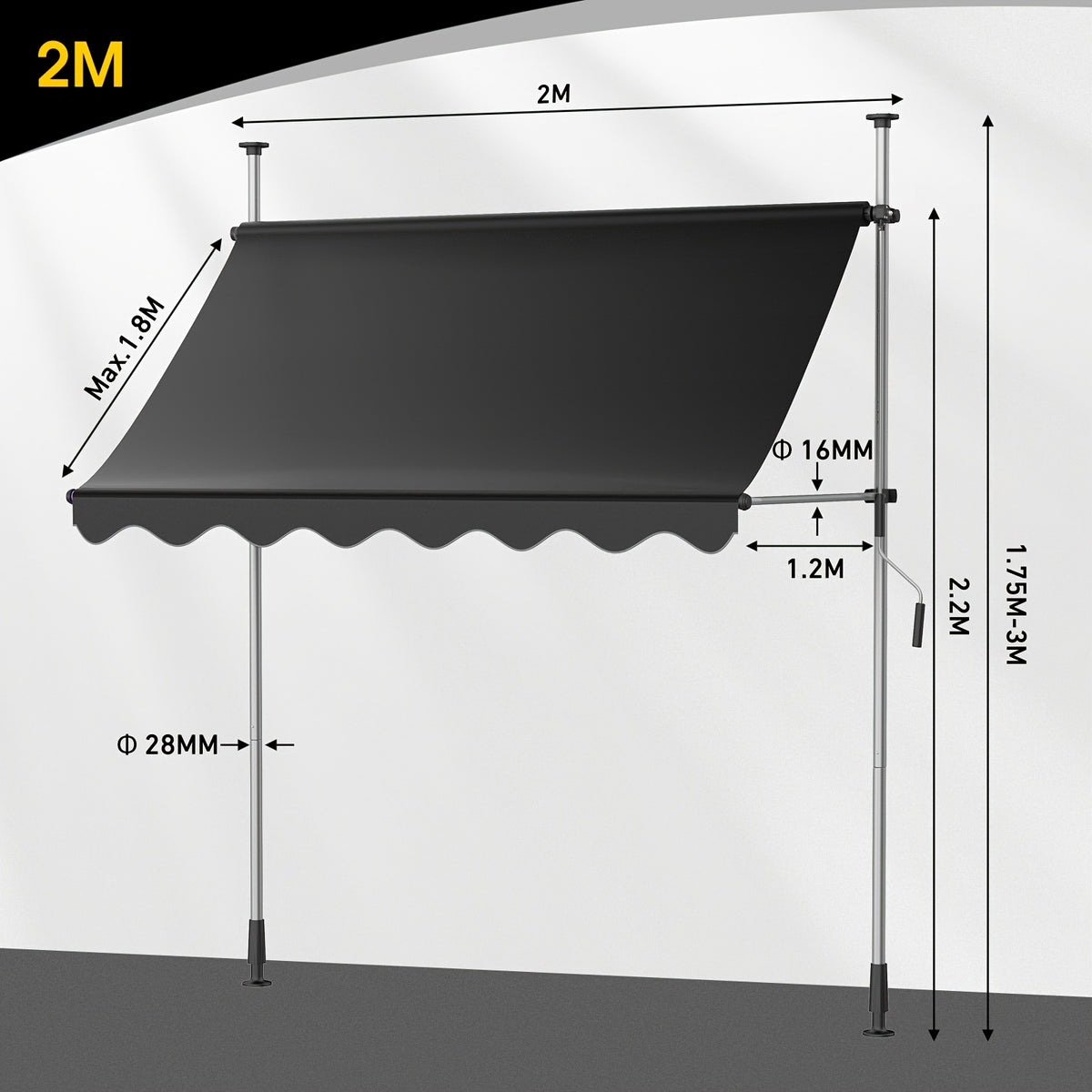 Store banne, Gris pour jardin – vue détaillée 33