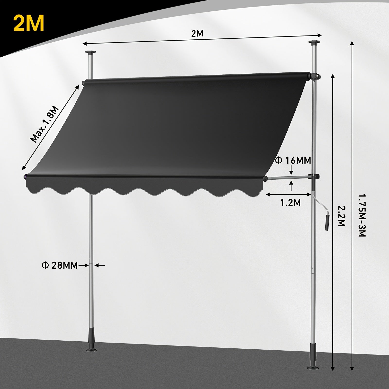 Store banne, Gris pour jardin – vue détaillée 33