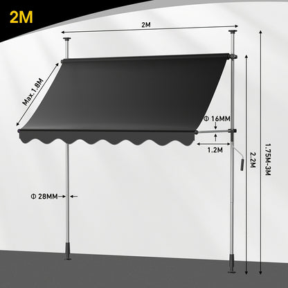 Store banne, Gris pour jardin – vue détaillée 33
