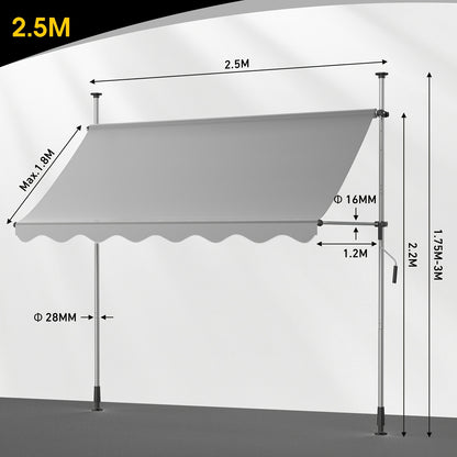 Store banne, Gris pour jardin – vue détaillée 37