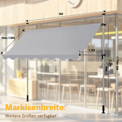 Store banne, Gris pour jardin – vue détaillée 38