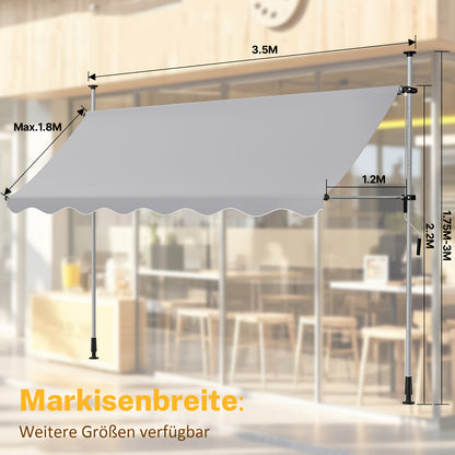 Store banne, Gris pour jardin – vue détaillée 39