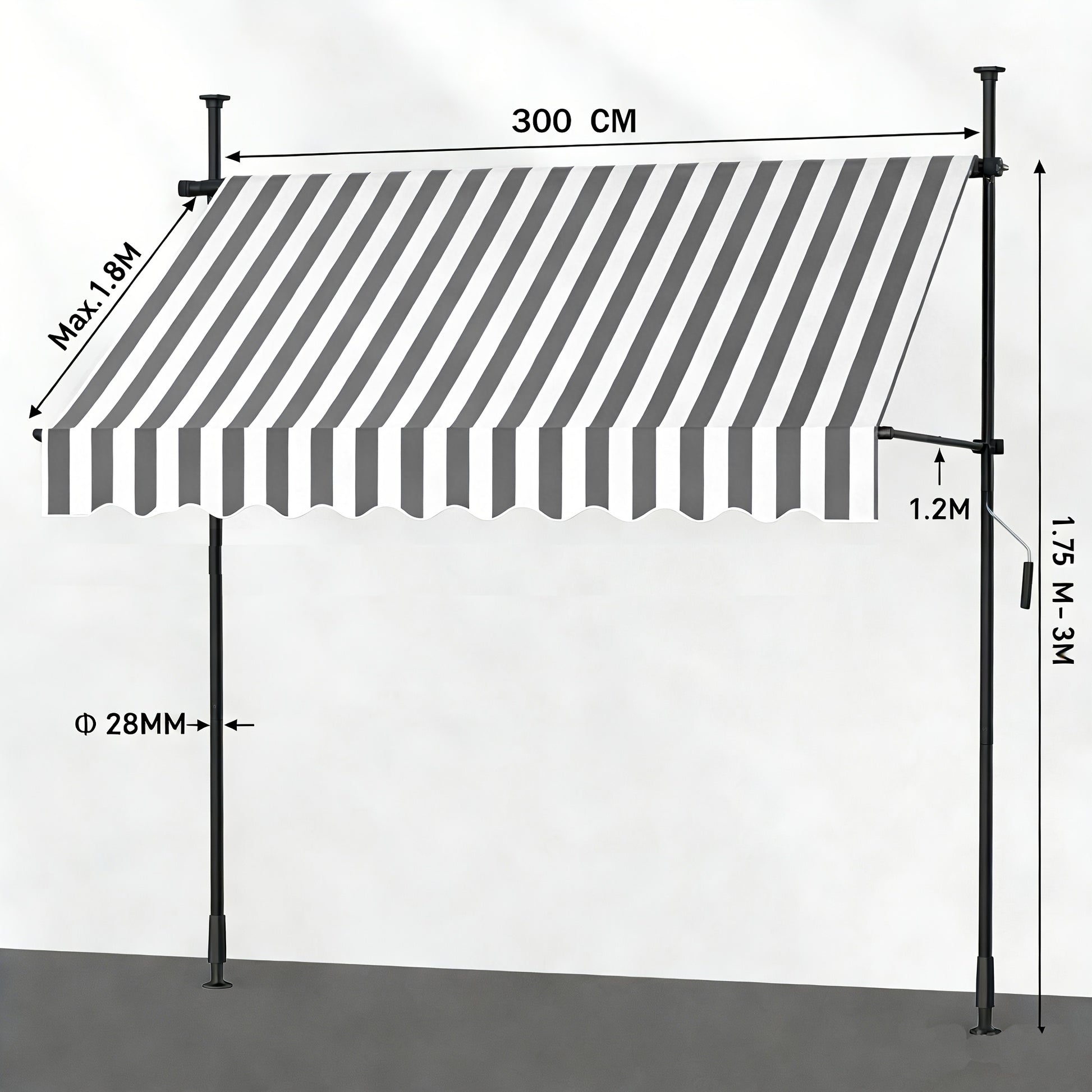 Store banne, Gris pour jardin – vue détaillée 41