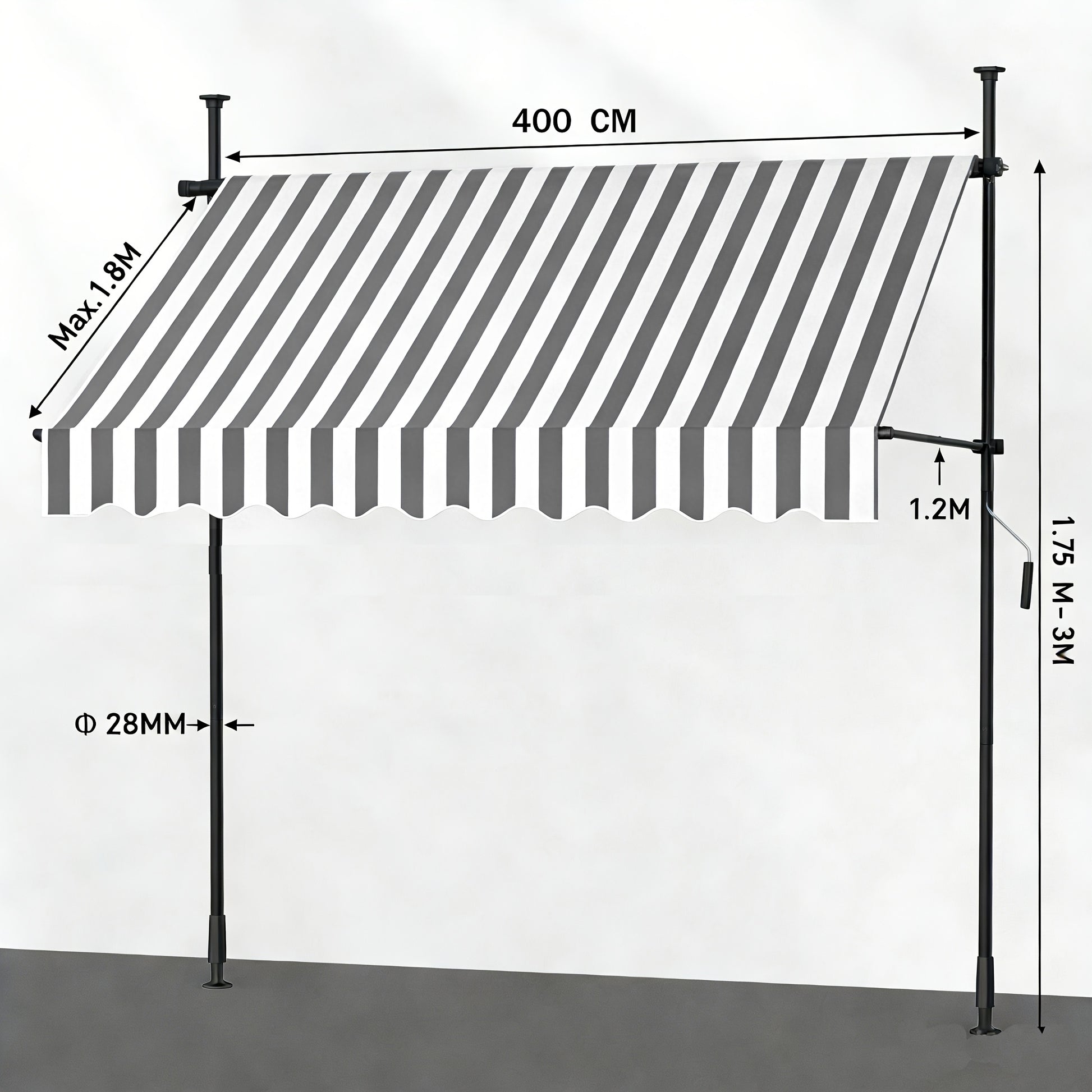 Store banne, Gris pour jardin – vue détaillée 42