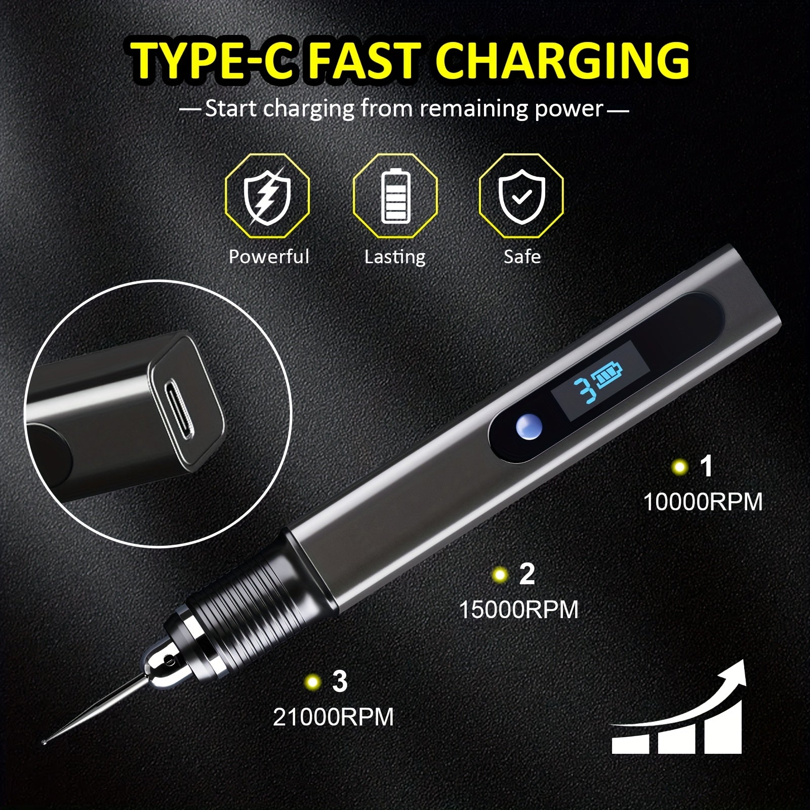 Stylo de gravure rechargeable, bois pour la gravure de bijoux et quotidien – vue détaillée 2