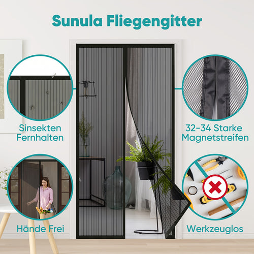 Sunula Moustiquaire Magnétique Tour pour jardin et terrasse – vue principale