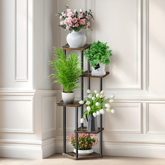 Support à plantes en bois, métal pour salon et maison – vue principale