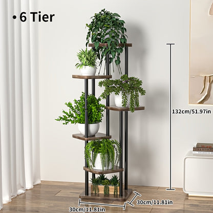 Support à plantes en bois, métal pour salon et maison – vue détaillée 4