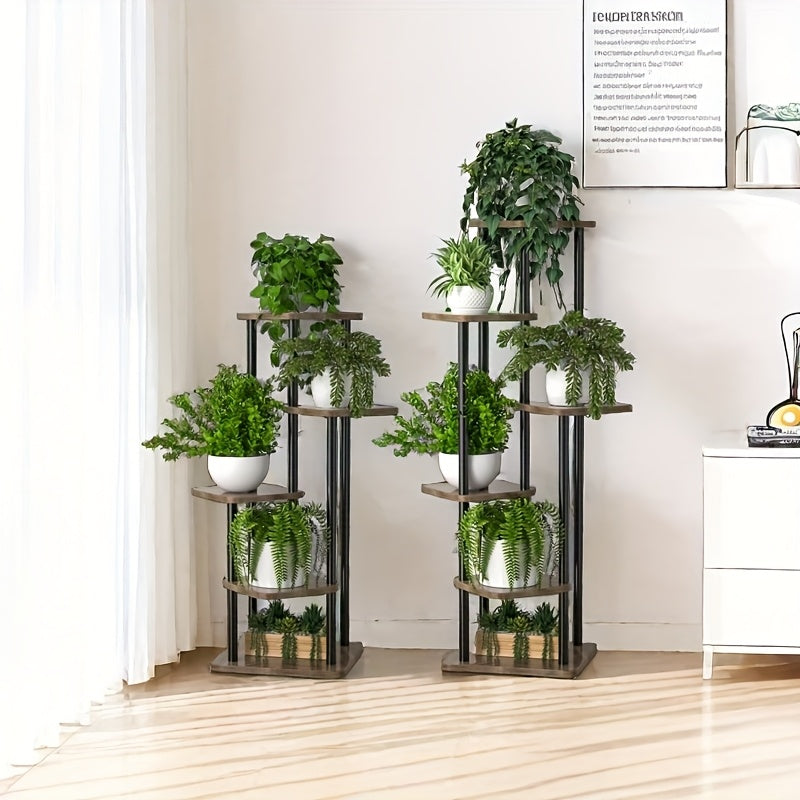 Support à plantes en bois, métal pour salon et maison – vue détaillée 7