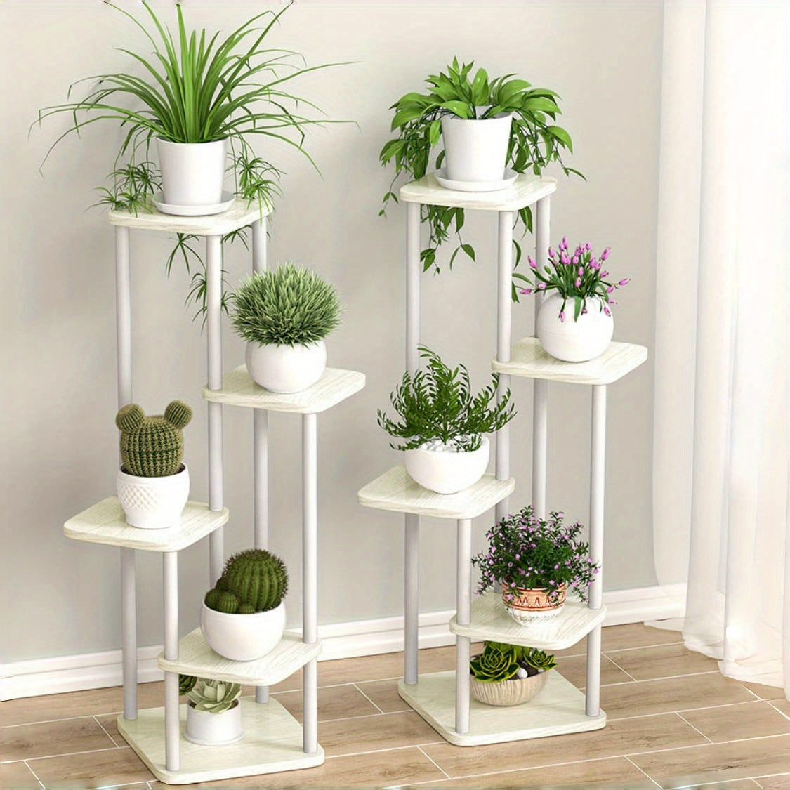 Support à plantes en bois, métal pour salon et maison – vue détaillée 8