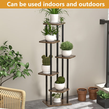 Support à plantes en bois, métal pour salon et maison – vue détaillée 9