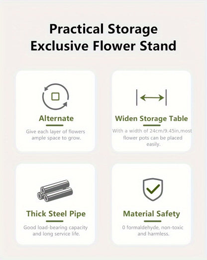 Support à plantes en bois, métal pour salon et maison – vue détaillée 10