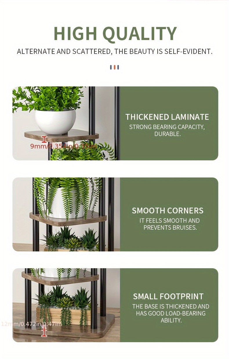 Support à plantes en bois, métal pour salon et maison – vue détaillée 12
