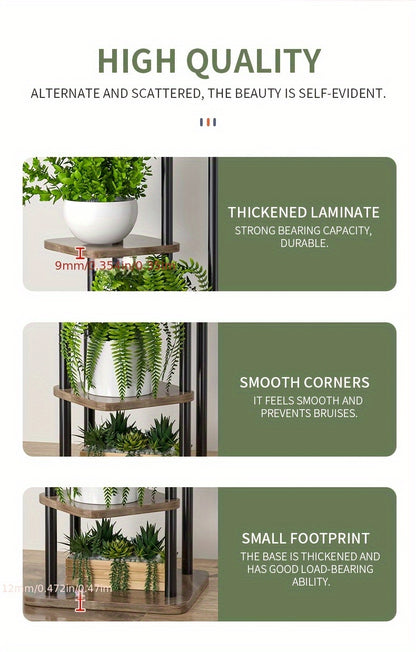Support à plantes en bois, métal pour salon et maison – vue détaillée 12