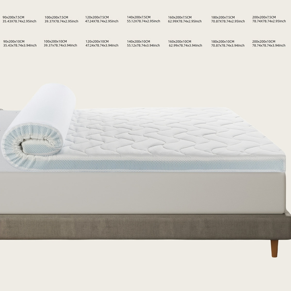 Surmatelas, 10CM pour lit et chambre – vue détaillée 3