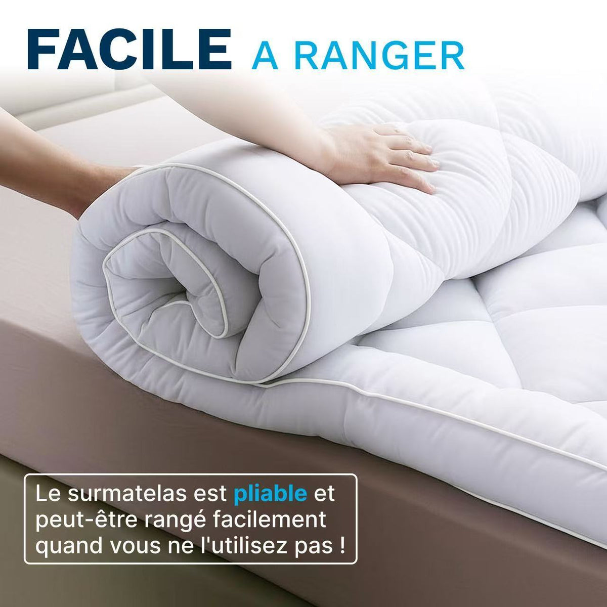 Surmatelas, 800 g pour chambre et lit – vue détaillée 6