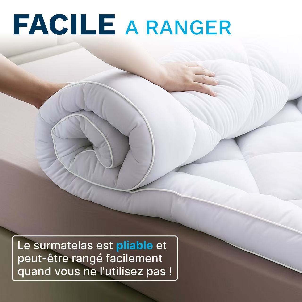 Surmatelas, 800 g pour chambre et lit – vue détaillée 6