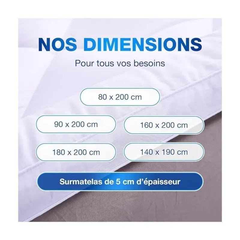 Surmatelas, 800 g pour chambre et lit – vue détaillée 10