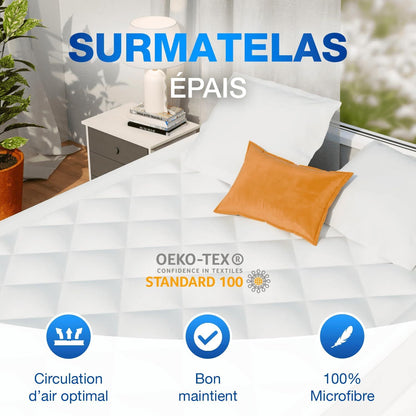 Surmatelas, 800 g pour chambre et lit – vue détaillée 12