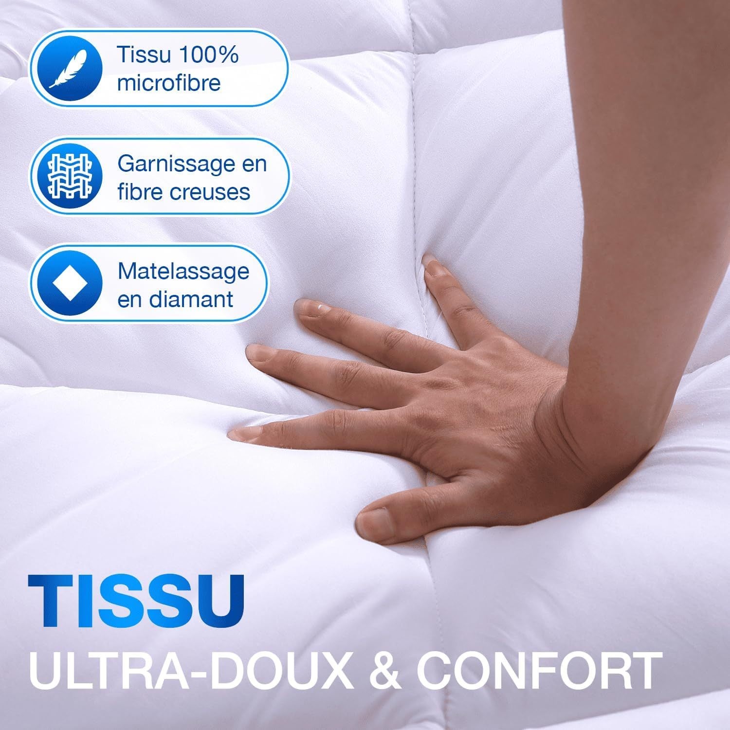 Surmatelas, 800 g pour chambre et lit – vue détaillée 13
