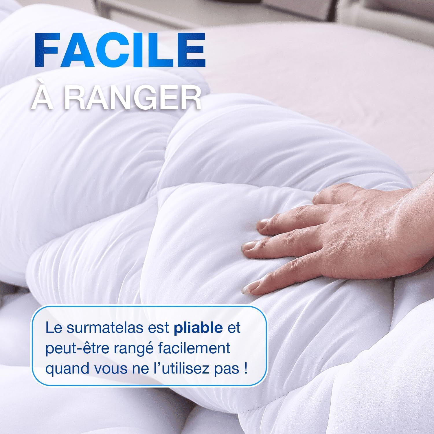 Surmatelas, 800 g pour chambre et lit – vue détaillée 15